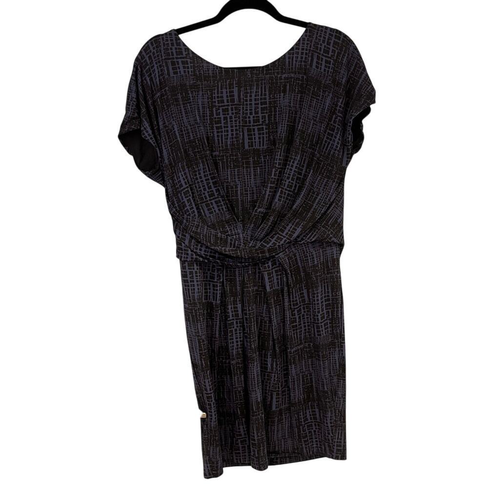 MaxMara Blue Printed Sheath Dress Sz 14